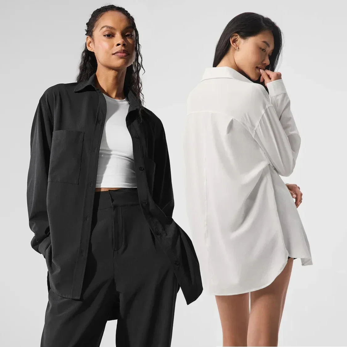 Ladies Dream Button Front Long Sleeve Loose Blouse Breathable Casual Outdoor Shirt with Comfortable Fit