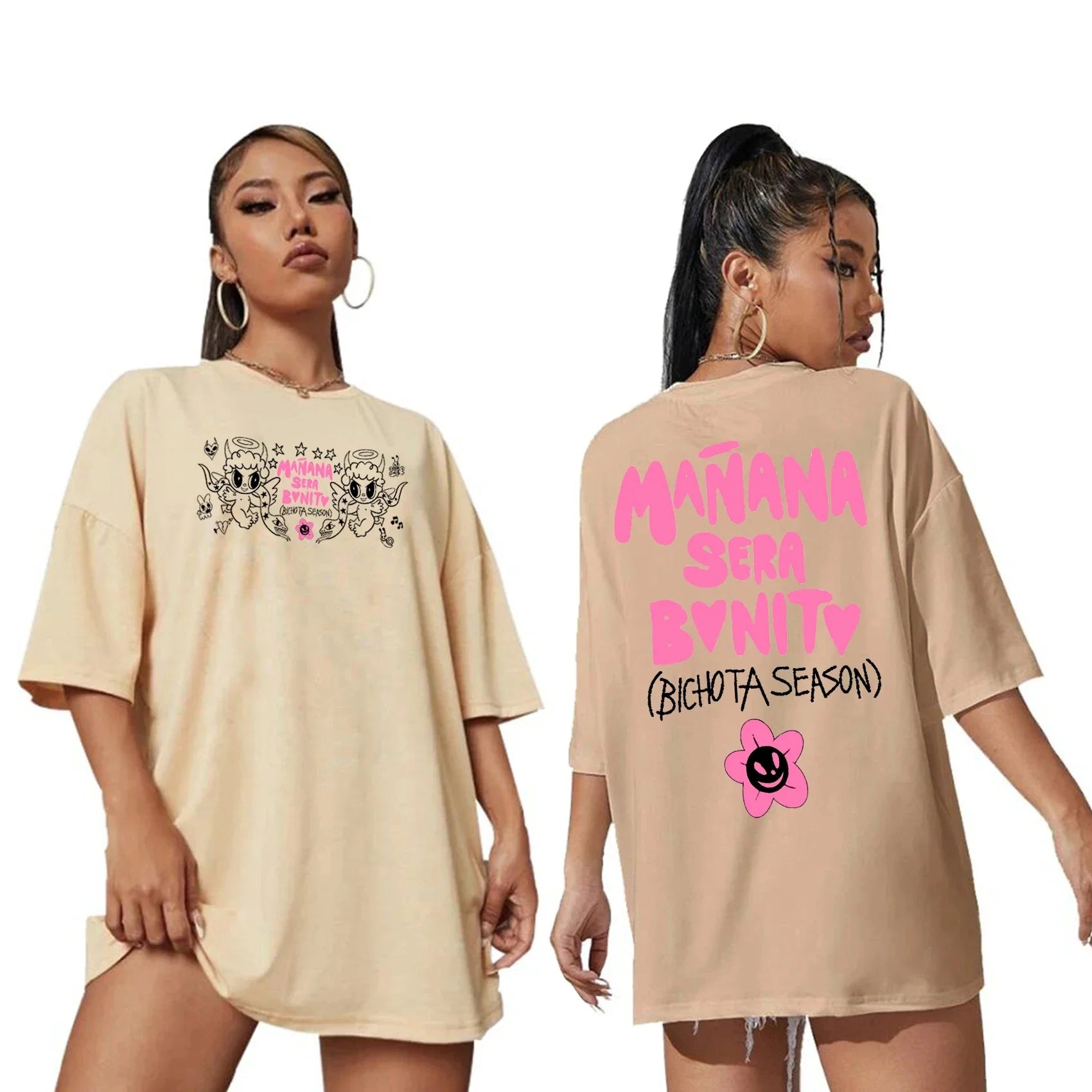 Karol G Bichota Oversized Summer T-Shirt for Women Comfortable Hip Hop Short Sleeve Tee Perfect Gift for Karol G Fans