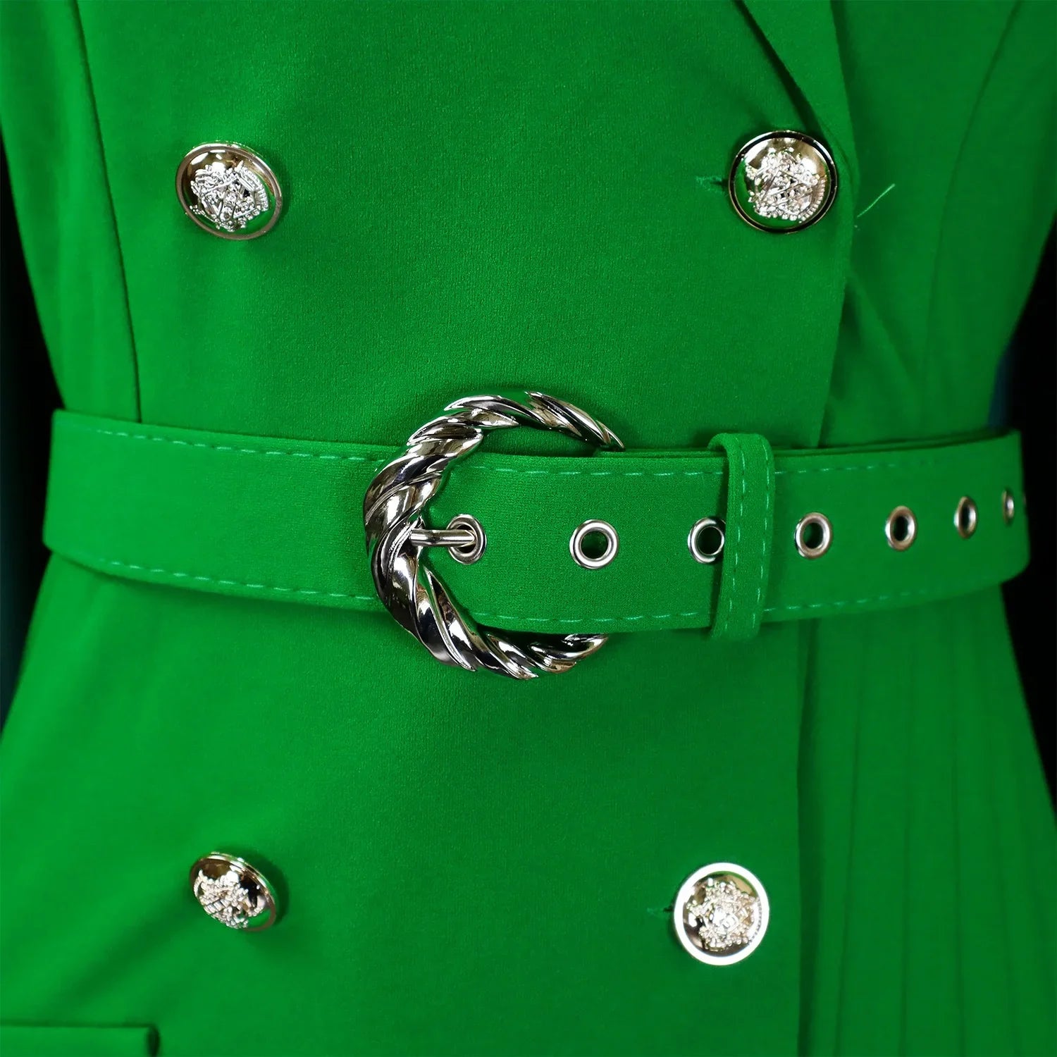 Elegant Blazer Dress For Women Notched Collar Full Sleeve