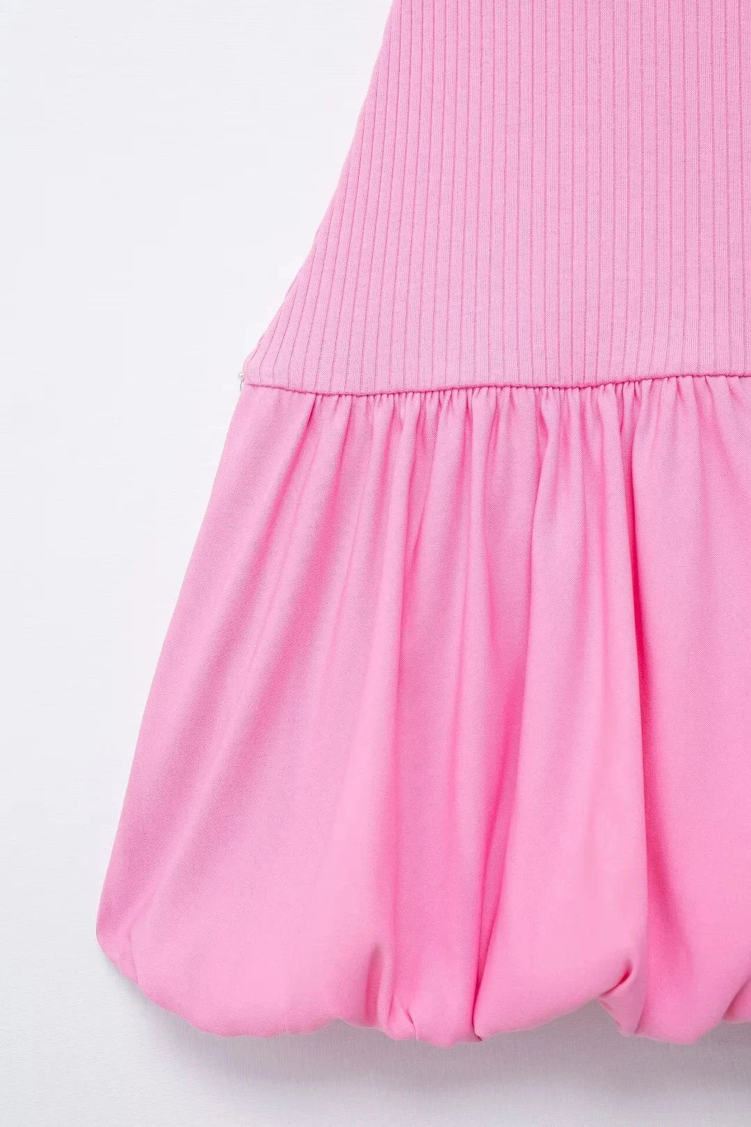 Pink Backless Mini Dress With Turtleneck Sleeveless Party