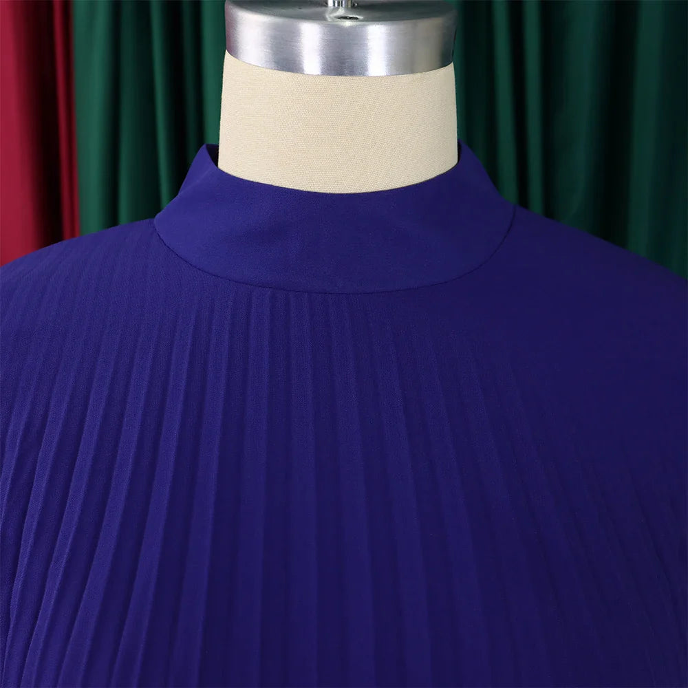 Elegant Chiffon Dress For Women Batwing Sleeve Knee Length