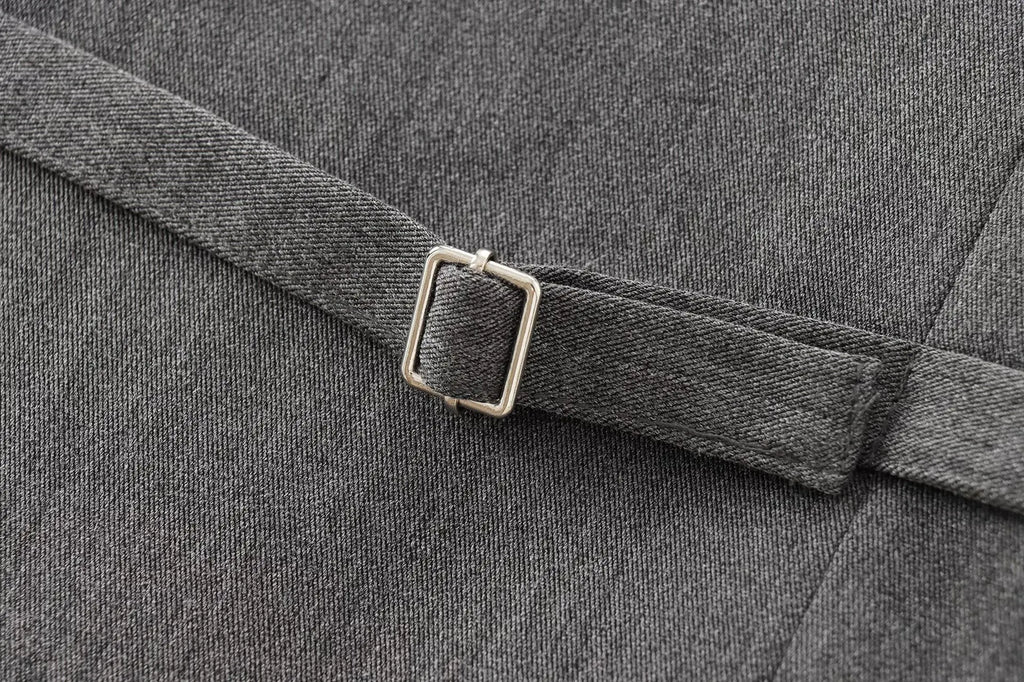 Women Slim-Fit Suit Vest and Trousers Set Vintage V-Neck Sleeveless Chic Summer Outfit