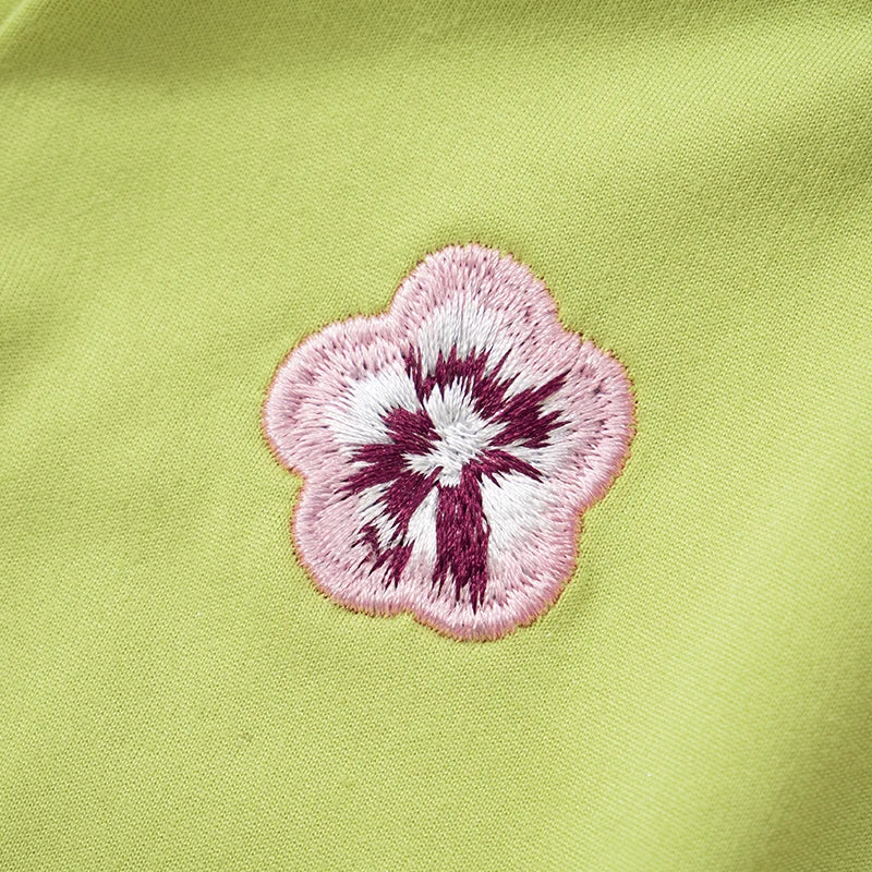 Embroidered Flower Tube Top and High Waist Casual Drawstring Pant Two-Piece Set