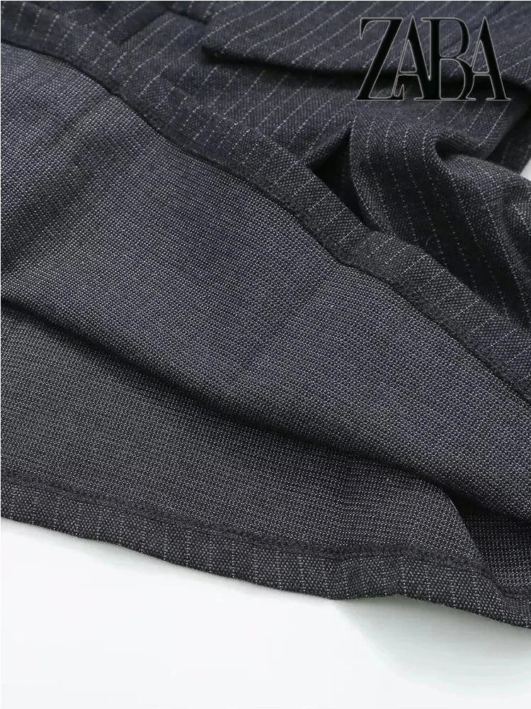 Black Backless V Neck Sleeveless A Line Pleated Dress