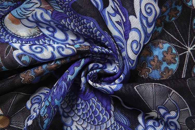 Colorful Mesh Print Jumpsuit for Women Sheer Backless Summer Clubwear Peach Buttocks Contour Tight Fit Overalls