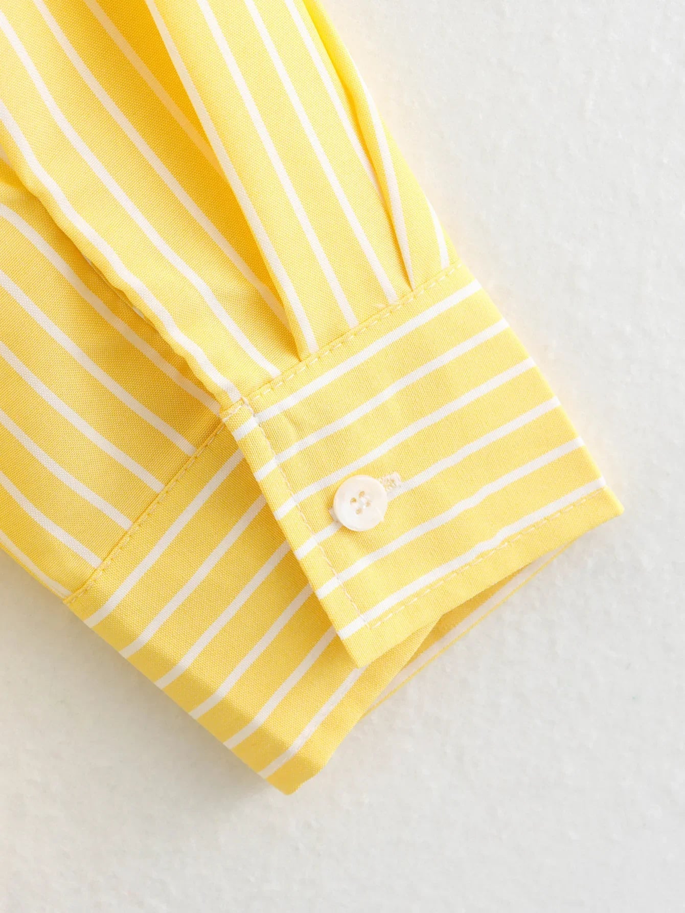 Elegant Stripe Long Sleeve Casual Shirt for Women Lapel Collar Single-Breasted Loose Slim Blouse Top Streetwear