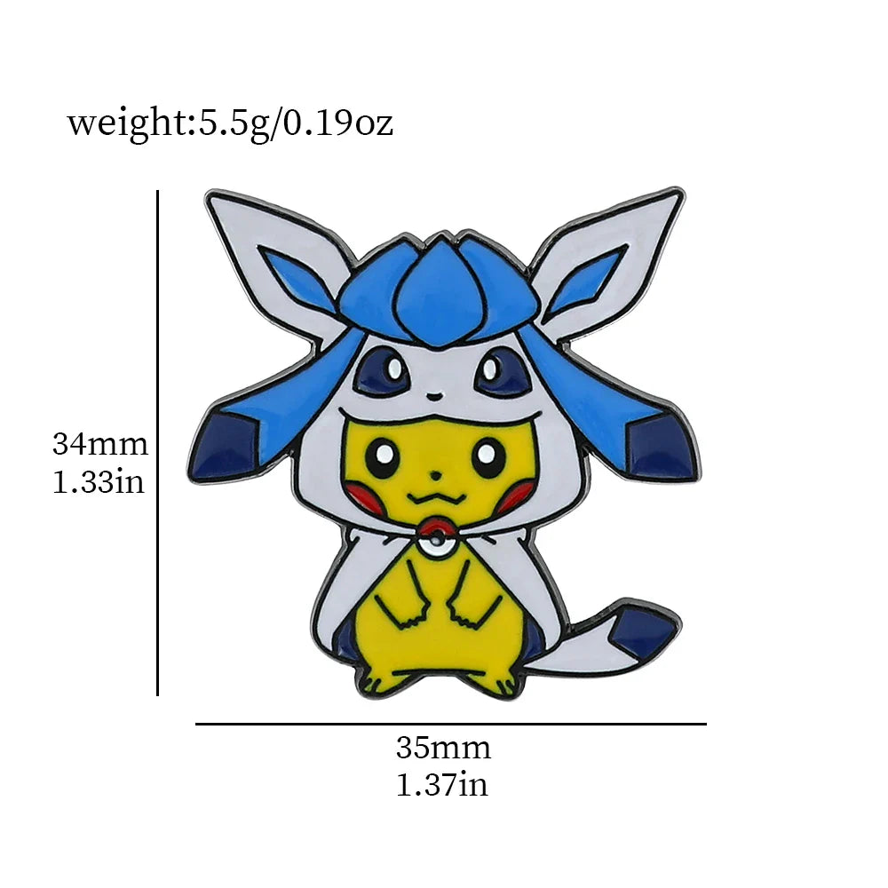 9 Pcs Animal Brooch Set Creative Enamel Pins for Backpack and Clothing Accessories