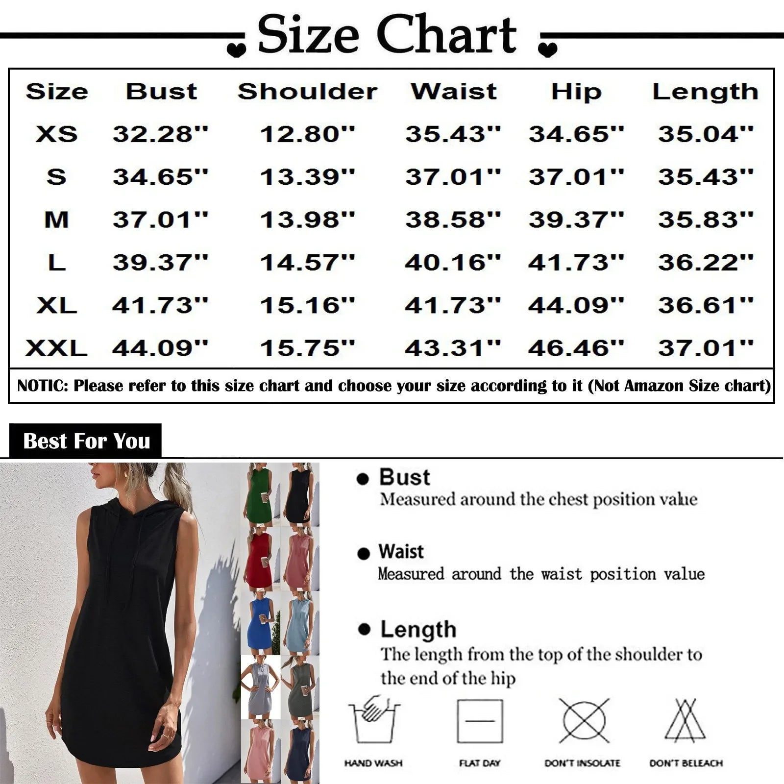 Womens Sleeveless Hoodie Dress With Drawstring Streetwear