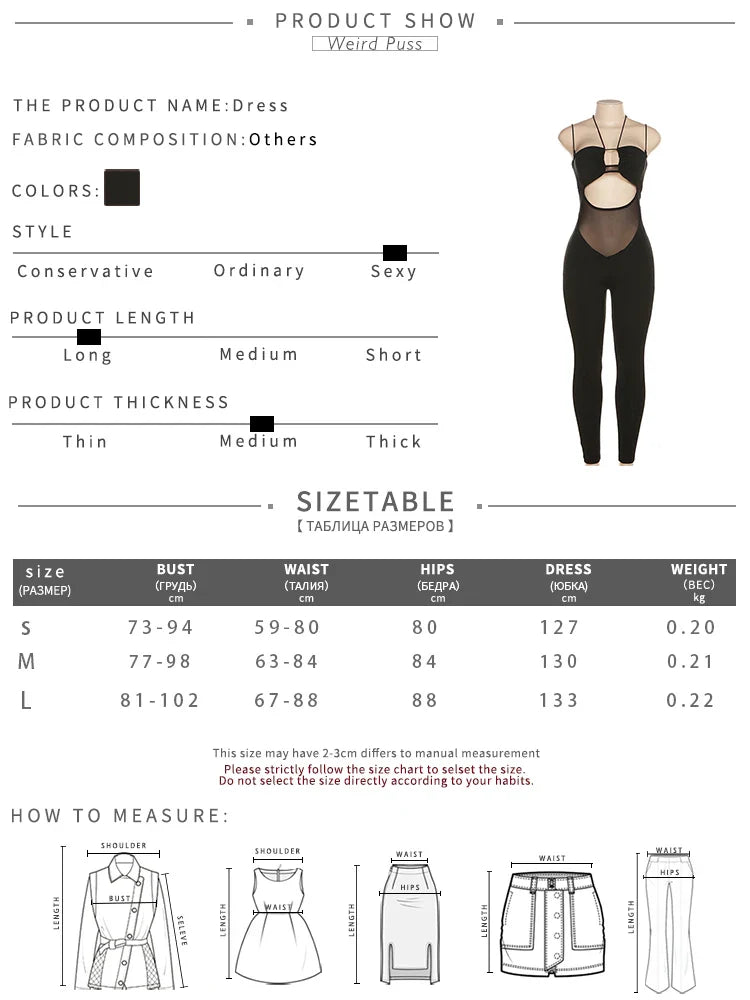 Sexy Mesh Patchwork Hollow Strap Backless Bandage Jumpsuit for Women Slim Fit Streetwear Workout Overalls