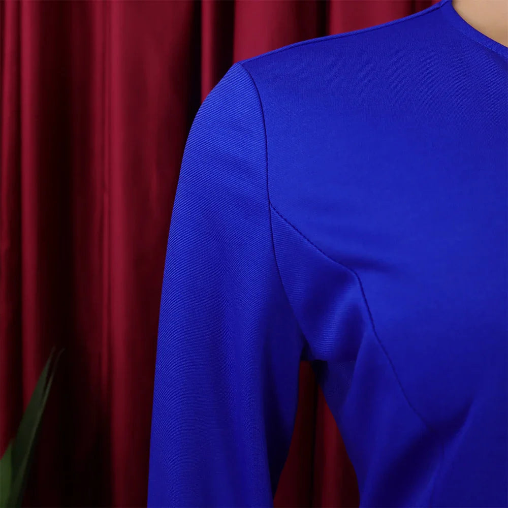 Office Dress For Women Professional O Neck Striped Sheath