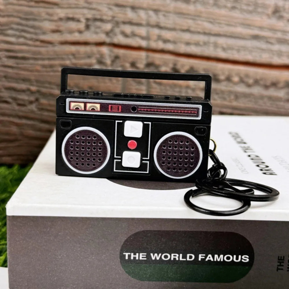 Creative Mini Radio Recorder Keychain Music Toy Gift for Kids