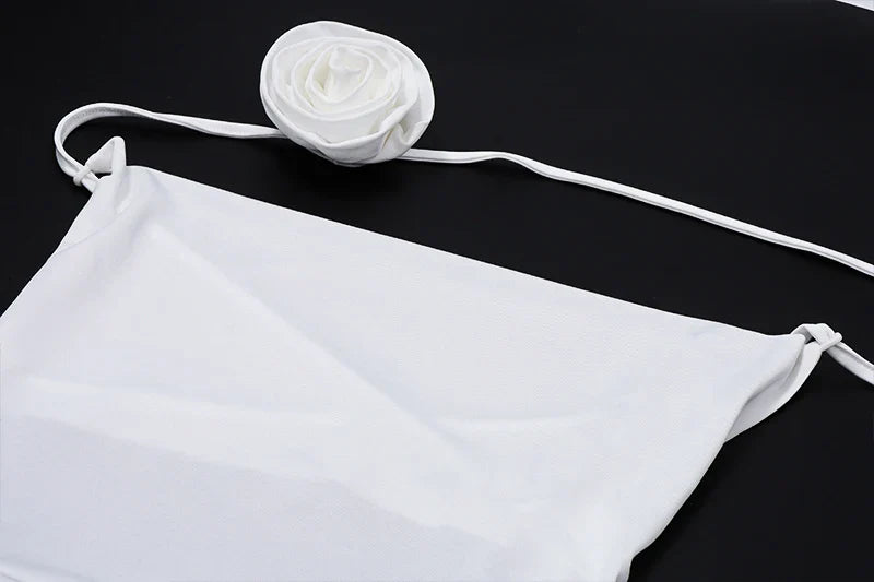 Ruffles Backless Mini Dress For Women Halter Sleeveless