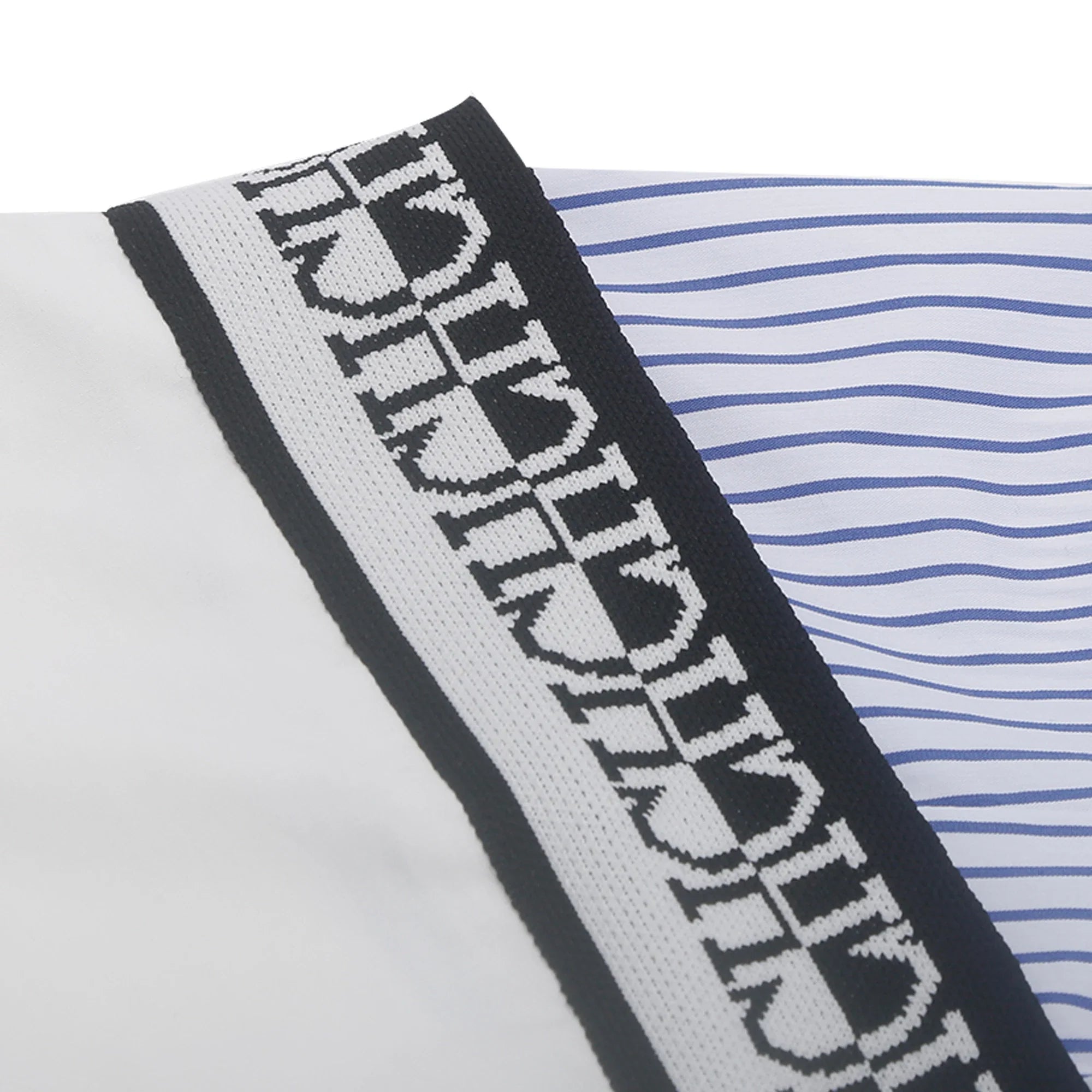 Women's Blue Striped Splicing Business Commuter Top with Stylish Bottom Shirt Design