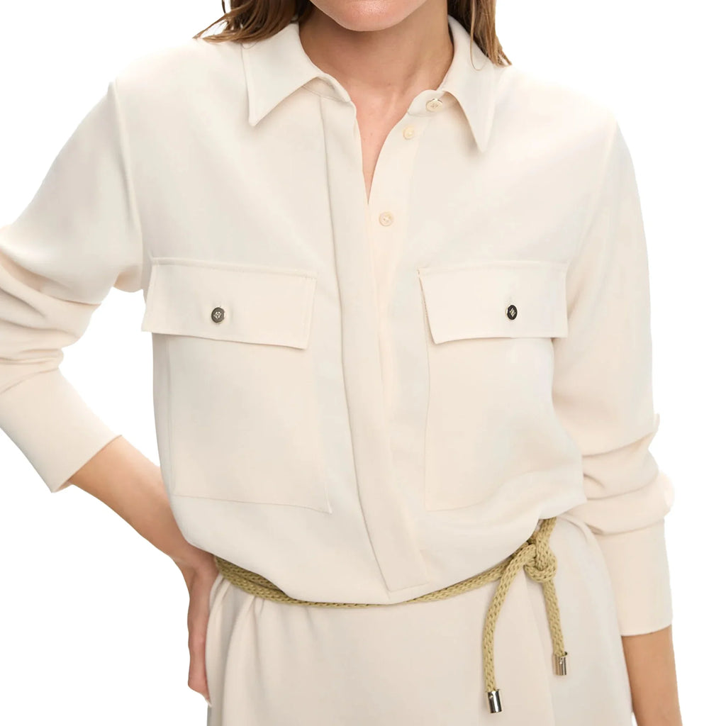 Beige Long Sleeve Dress For Women For Work And Office