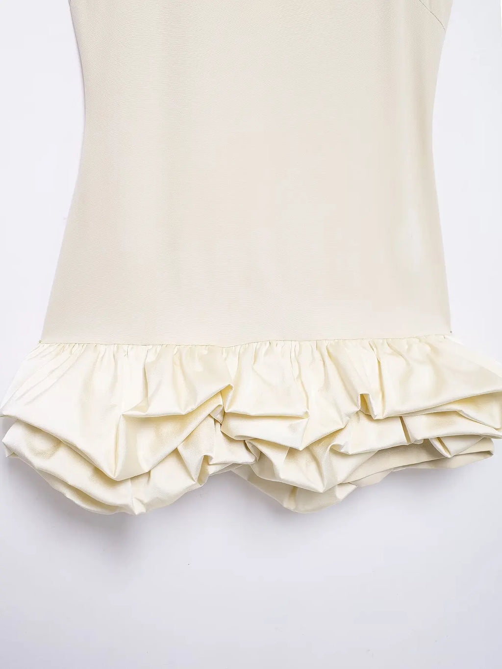 Backless Patchwork Mini Dress For Women Fluffy Hem Party