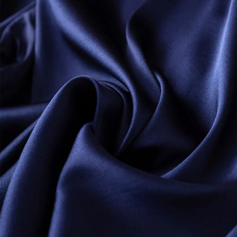 Women Satin Silk Shirt 93% Mulberry Silk 7% Spandex 19 Momme Classic Long Sleeve Blouse Solid Color Office Top for Women M L XL XXL