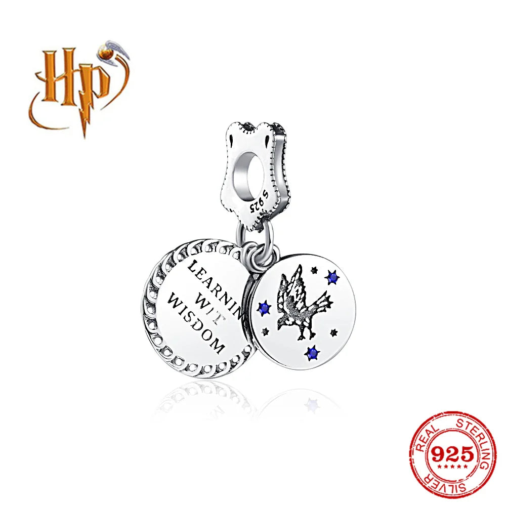 925 Sterling Silver Hat Flower Fairy Charm Bead for DIY Jewelry Bracelets and Pendants