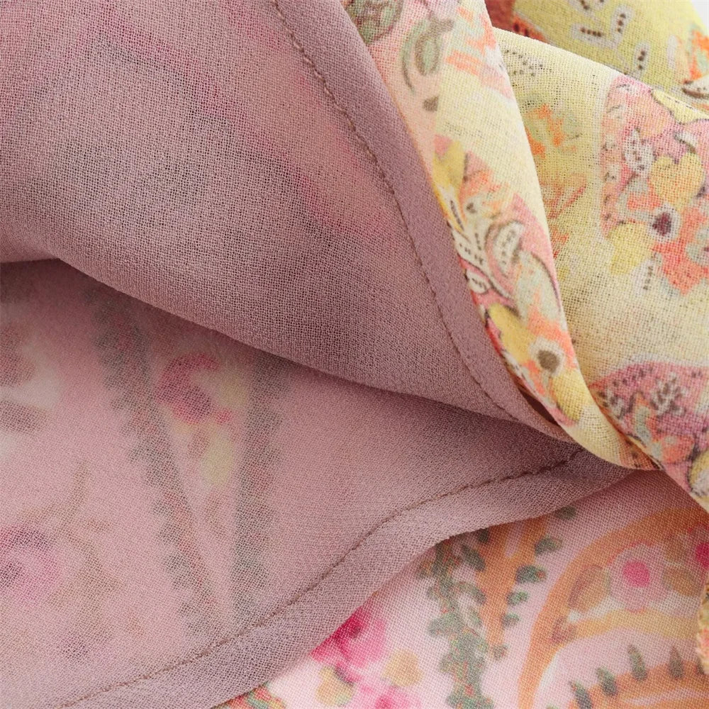 Backless Patchwork Printed Summer Dress For Women Slim Fit