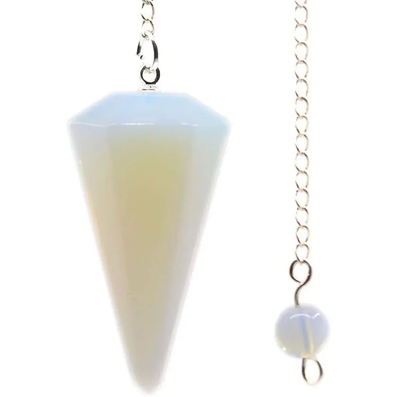 Natural Stone Quartz Agate Pendulum Pendant for Reiki Healing and Divination
