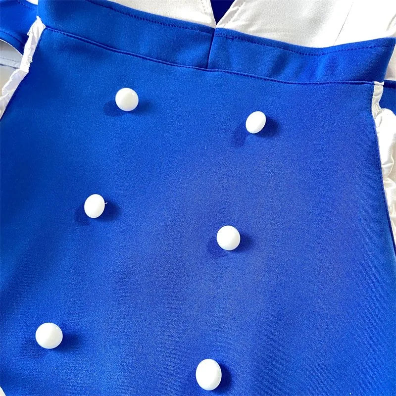 Flight Attendant Costume Nightdress With Metal Buttons