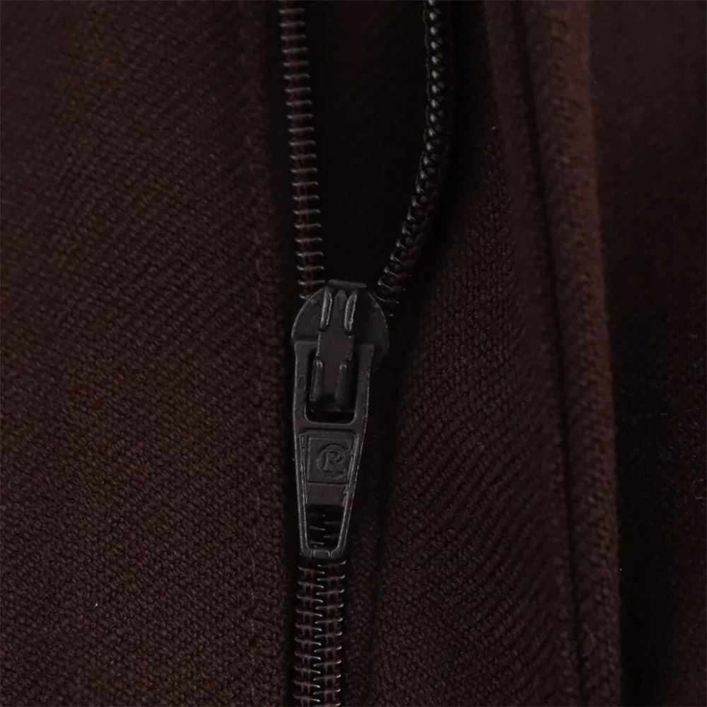 Classic Women's Suit Set Dark Brown Blazer and Tailored Trousers