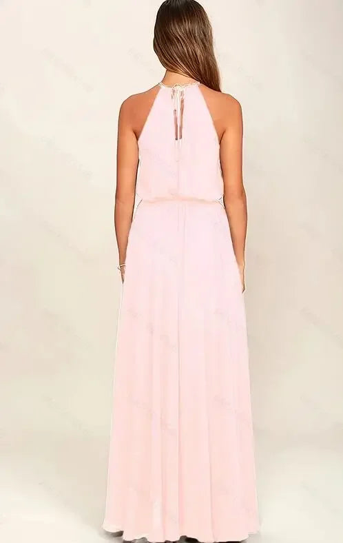 Boho Maxi Dress With High Split For Summer Beach Party
