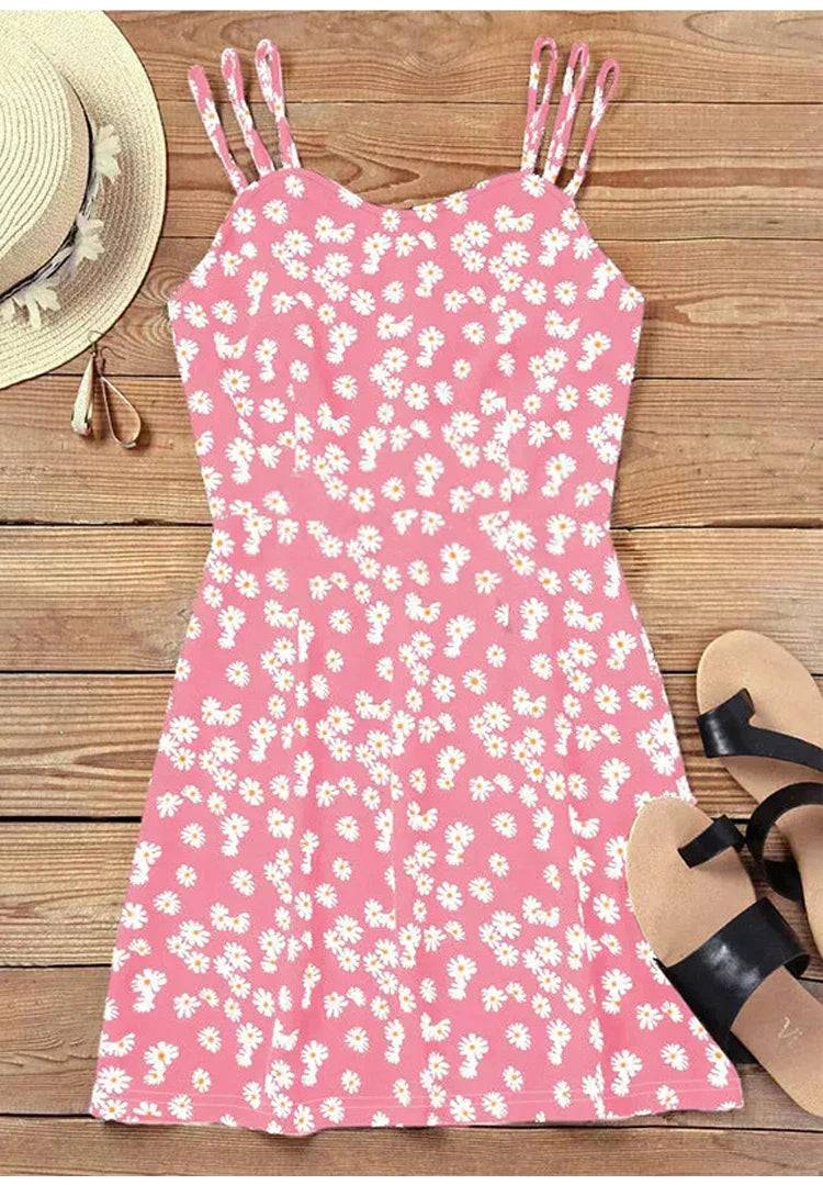 Floral Summer Sundress Women Sleeveless Lightweight Camisole