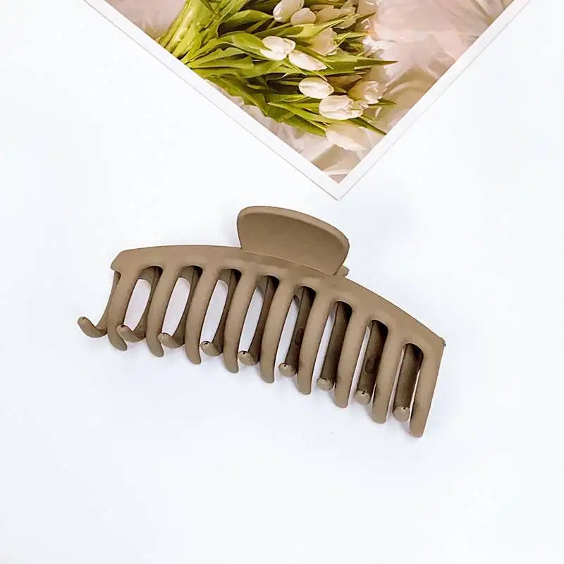 Solid Color Acrylic Wave Hair Claws for Women Versatile Shark Clip Hair Accessories