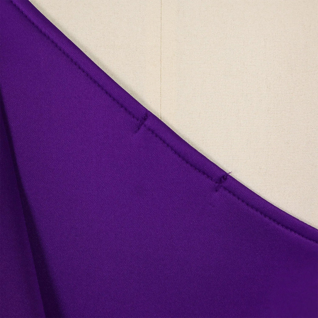 One Shoulder Bow Dress A Line Pleated Mid Calf Party Dress