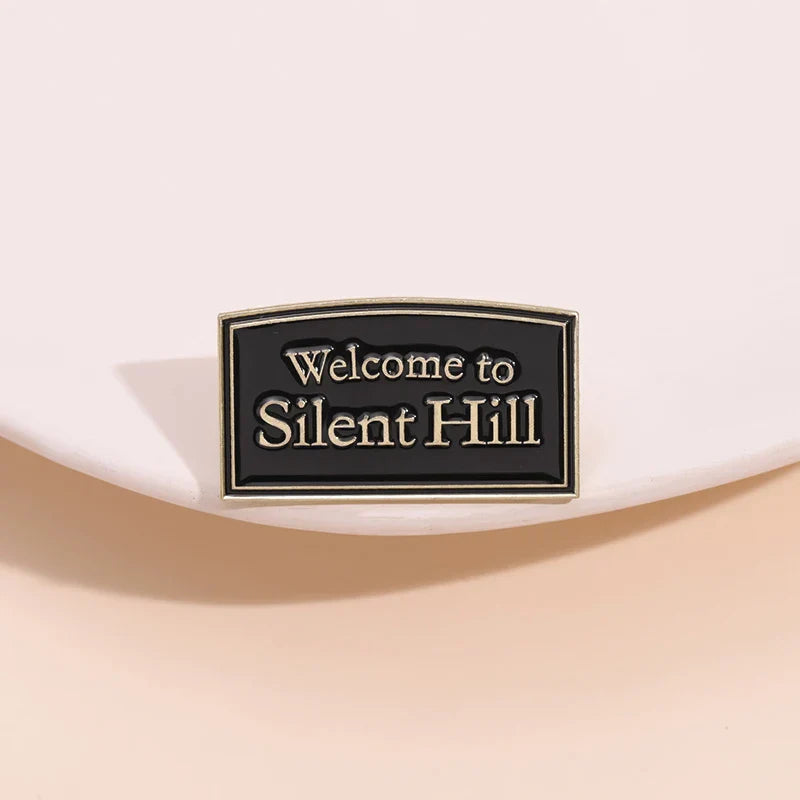Silent Hill Enamel Brooch Pin Horror Film Badge Metal Lapel Accessory for Punk Style Jewelry