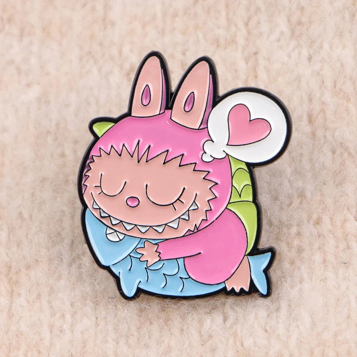 Cute Monster Enamel Pins for Cartoon Anime Lovers - Genie Pin Badge for Backpacks, Lapel Brooch, and Fashion Accessories