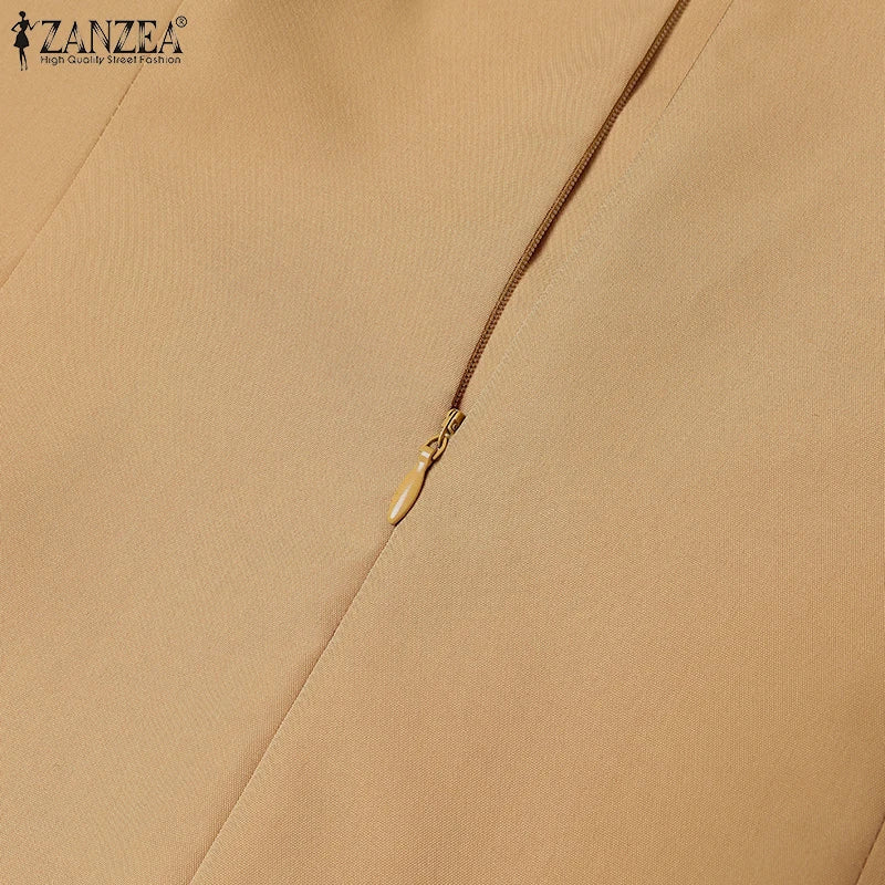 Puff Sleeve Square Collar Sheath Dress For Women Summer