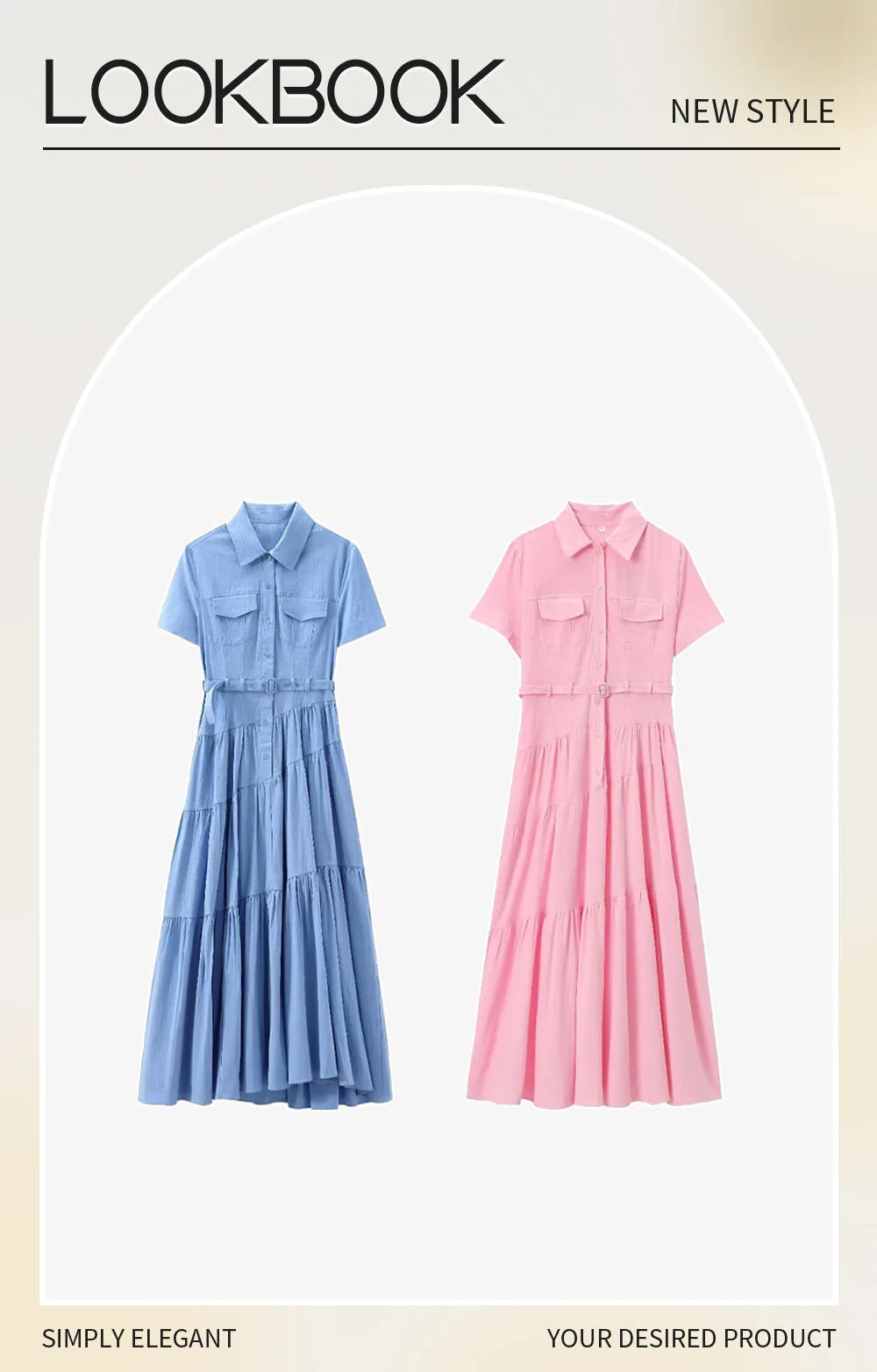 Elegant Belted Shirt Dress For Women Versatile Fashion