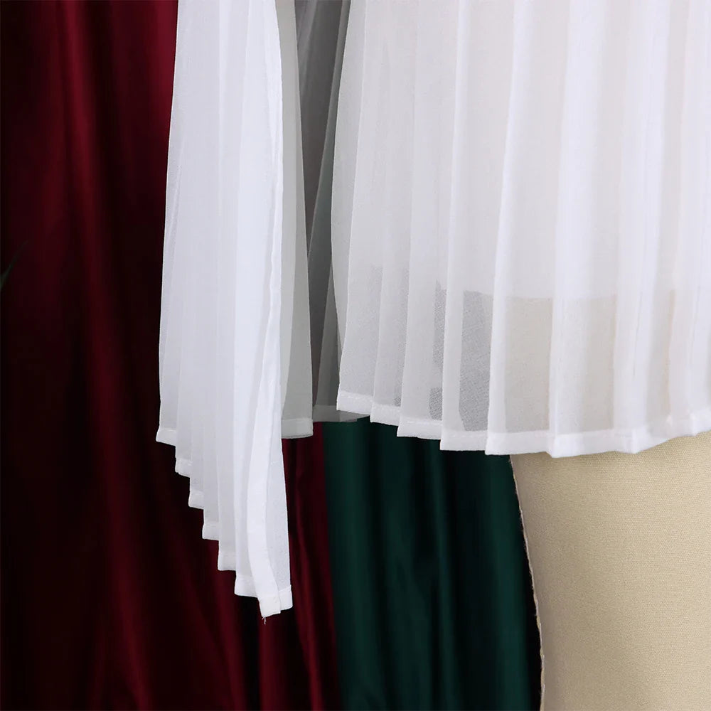 Elegant Chiffon Dress For Women Batwing Sleeve Knee Length