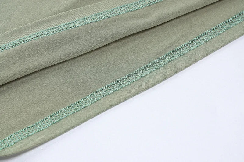 Women's Two-Piece Long Sleeve Drawstring Crop Top and Mini Skirt Bodycon Matching Set Sexy Clubwear