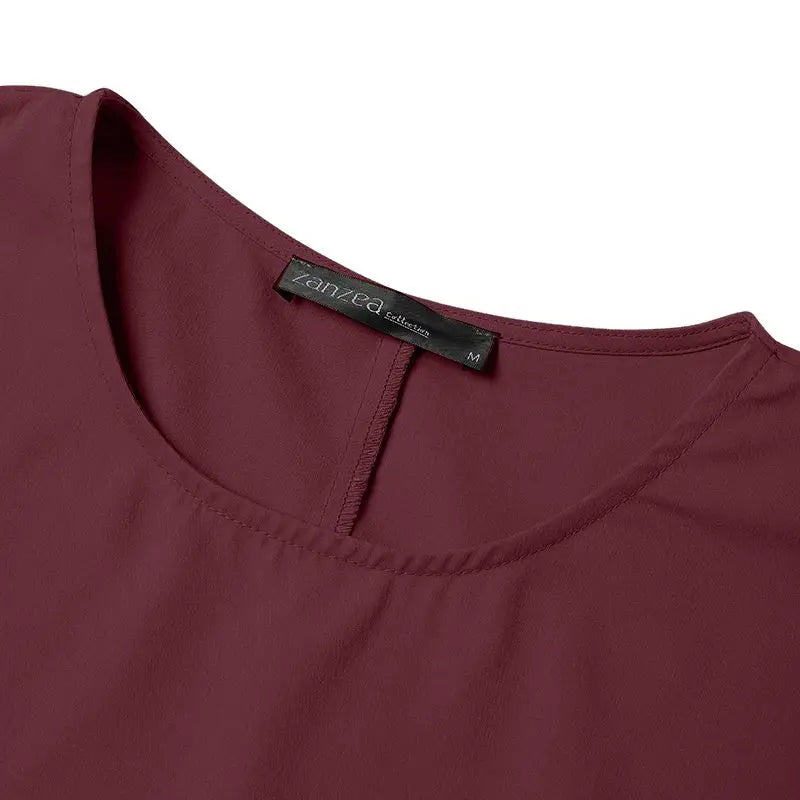 Womens Summer A Line Sundress Knee Length Casual Dress