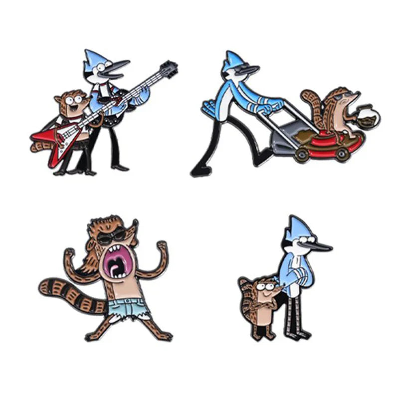 Cartoon Character Enamel Pins Set Cute Anime Brooches Fashion Accessories