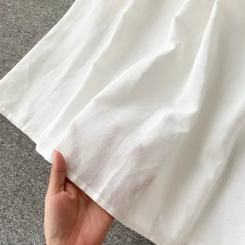 Bohemian Embroidered Floral Dress With Lantern Sleeve