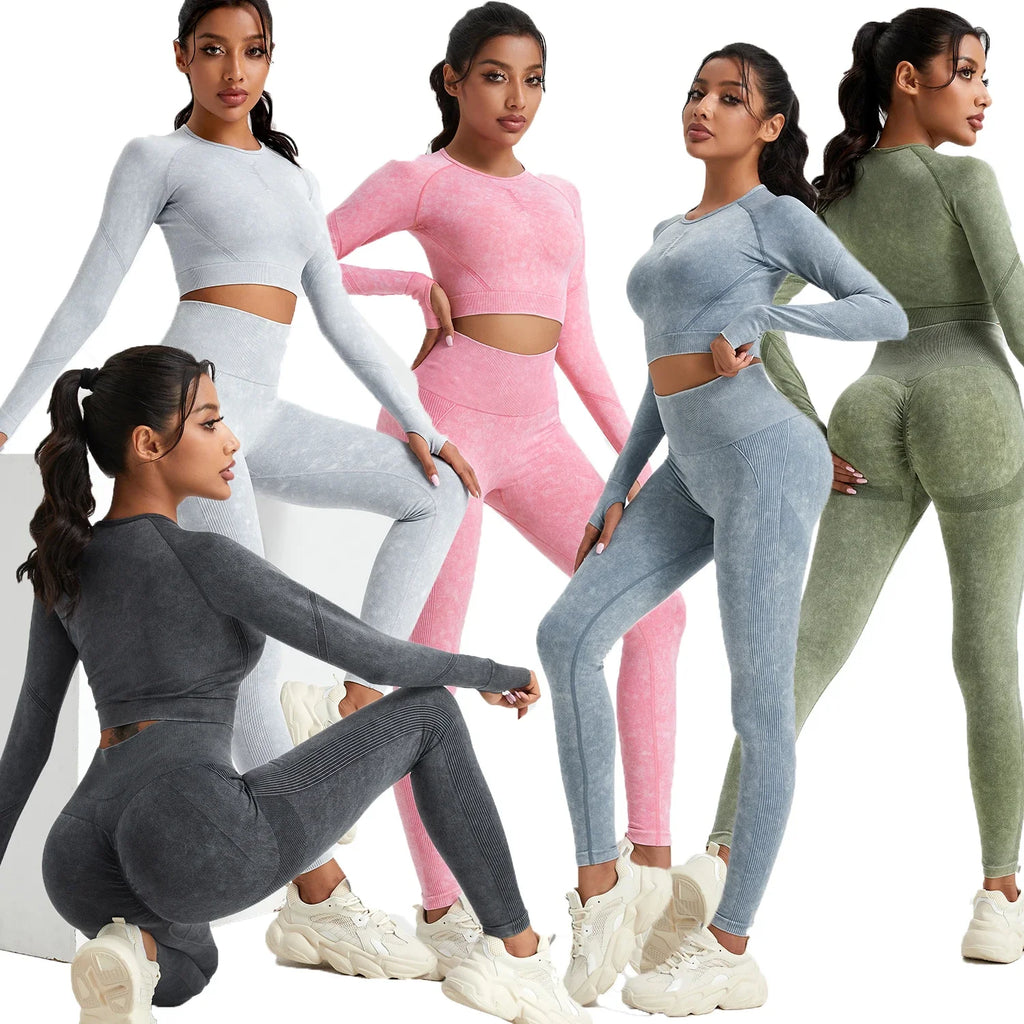 Autumn Activewear Set with Stretchy Sport Pants and Stylish Leggings for Exercise and Running