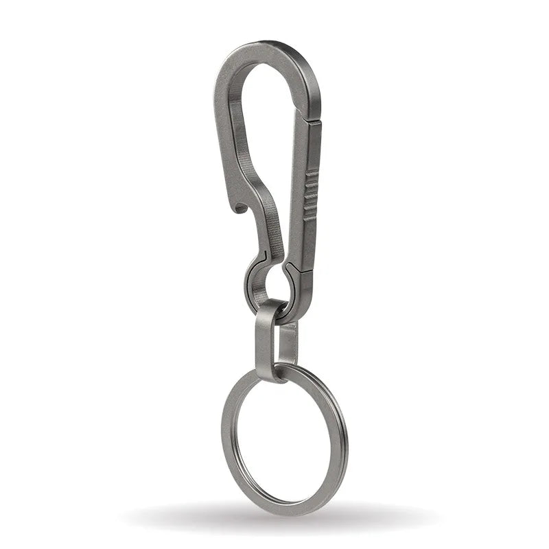 Titanium Alloy Keychain Buckle Ring for EDC Outdoor Use and Car Accessories