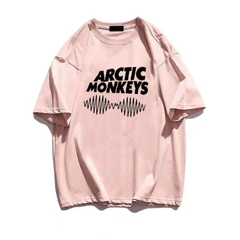 Arctic Monkeys Graphic T Shirt for Women Casual Manga Style White Tee