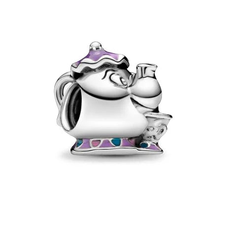 Beauty and the Beast 925 Sterling Silver DIY Charm for 3mm Bracelets with Eternal Rose Design