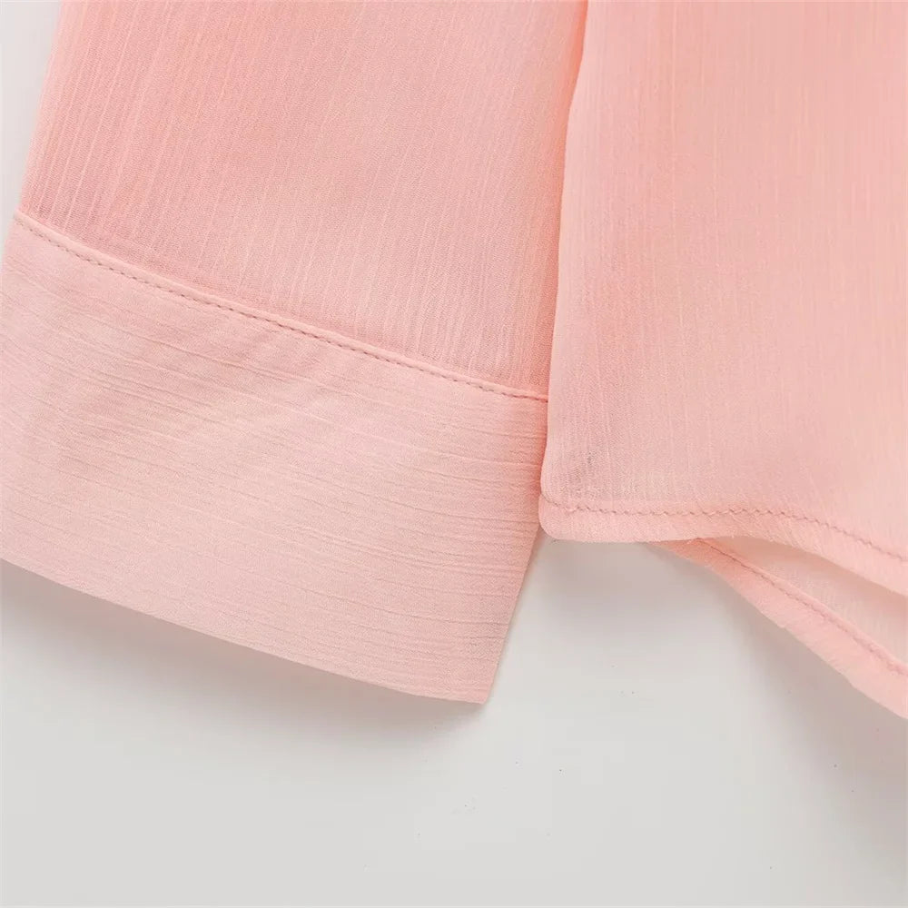 Women's Casual Simple Shirt with Raised Front Design for Stylish Spring Vibes and Effortless Elegance