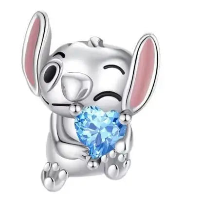 Mickey Mouse Minnie Mouse Sterling Silver Charm Beads for Bracelets