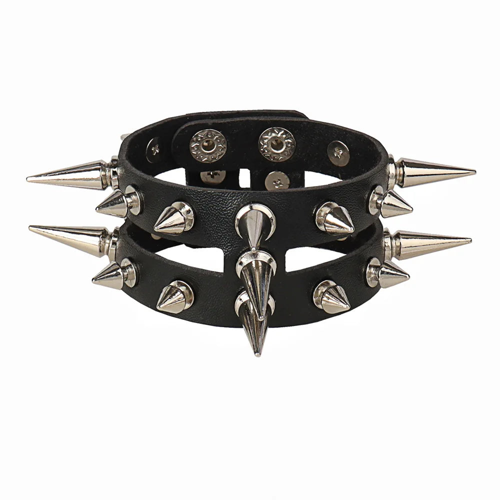 Gothic Punk Multi Chain Street Dance Bracelet for Halloween Cosplay and Party Gifts