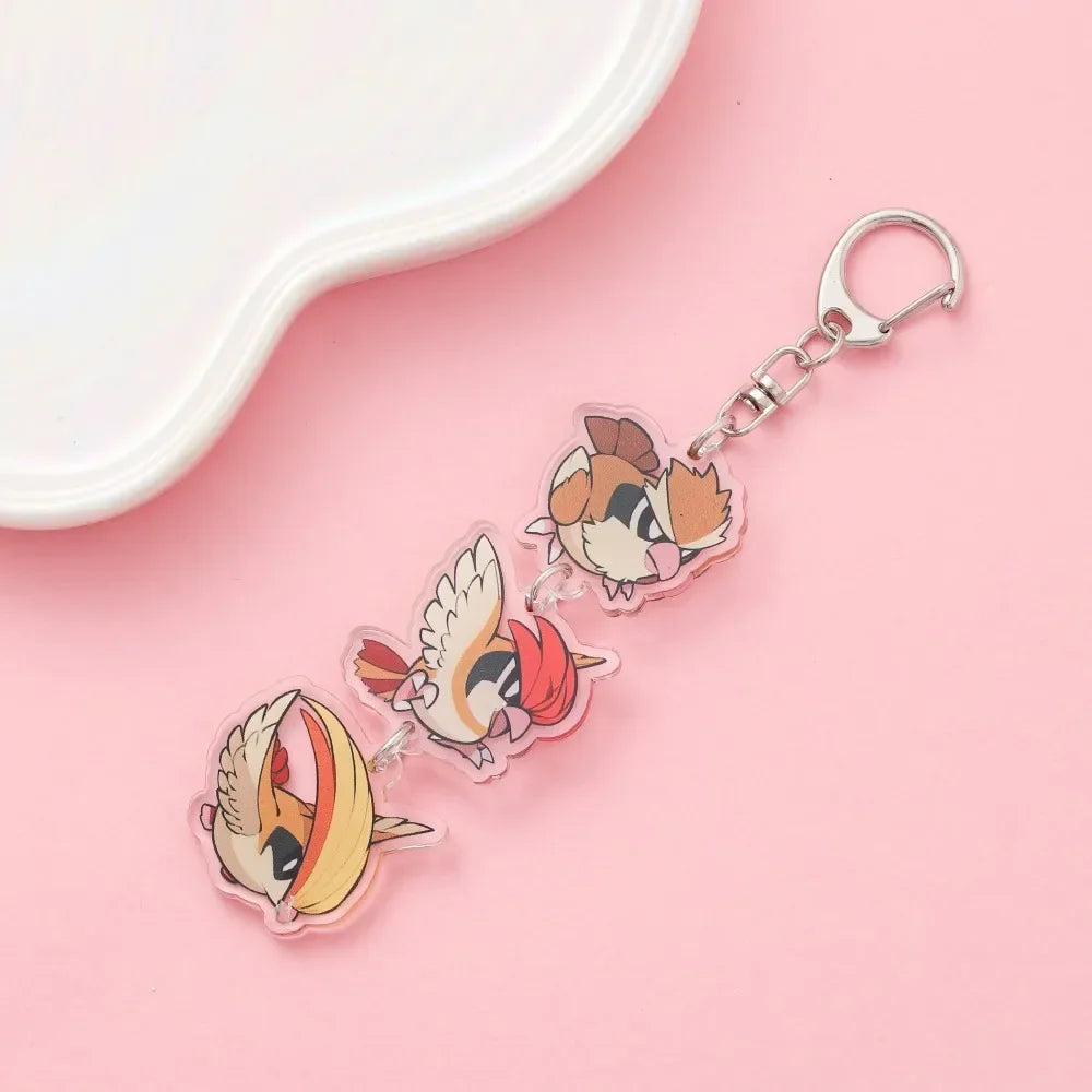 Cute Anime Acrylic Keychain Accessory Cartoon Car Bag Pendant Gift for Friends Fans