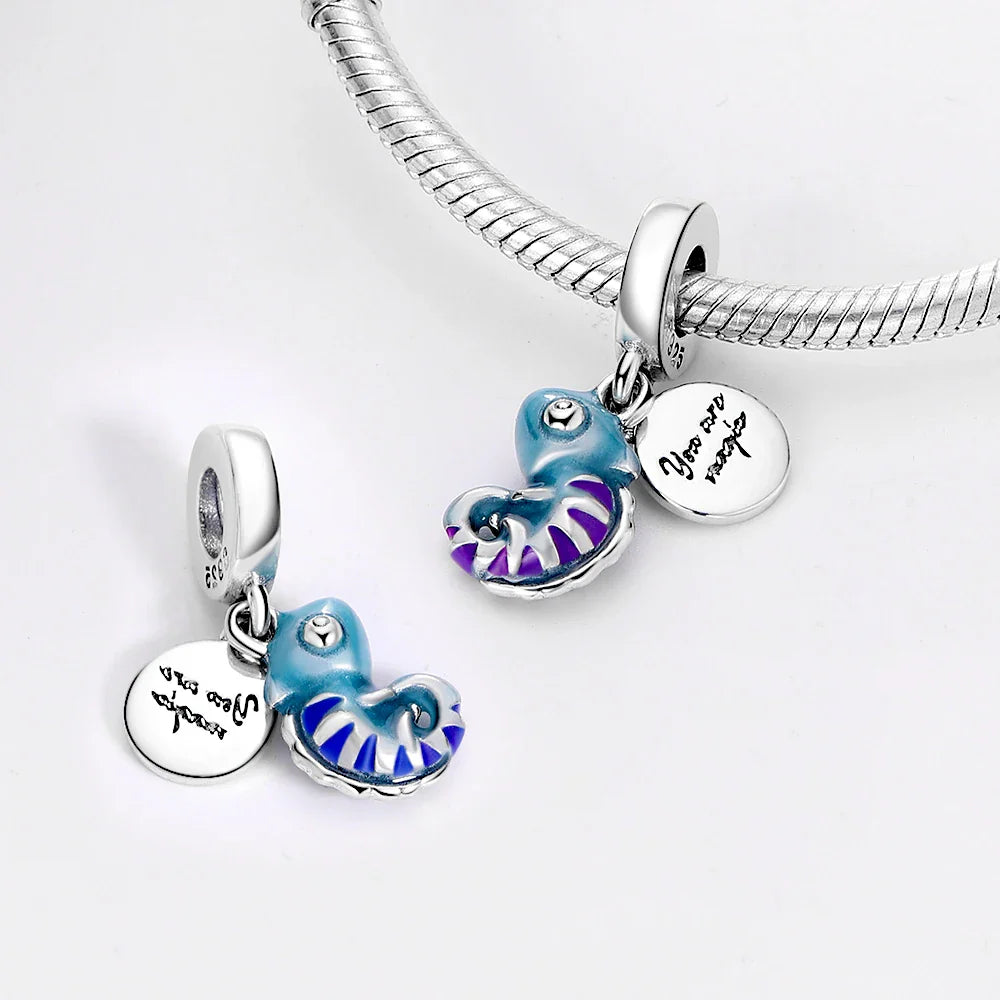 925 Sterling Silver Luminous Firefly Bulb Star Charms Pendants for DIY Bracelet Jewelry