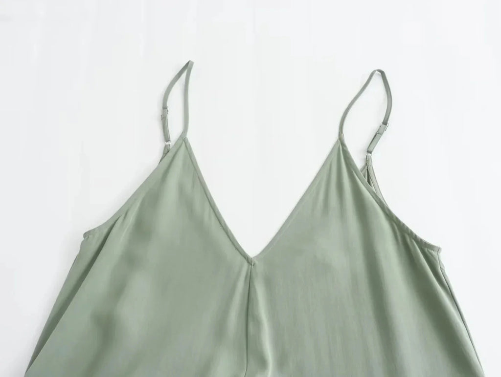 Backless Slip Midi Dress For Summer Beach In Black