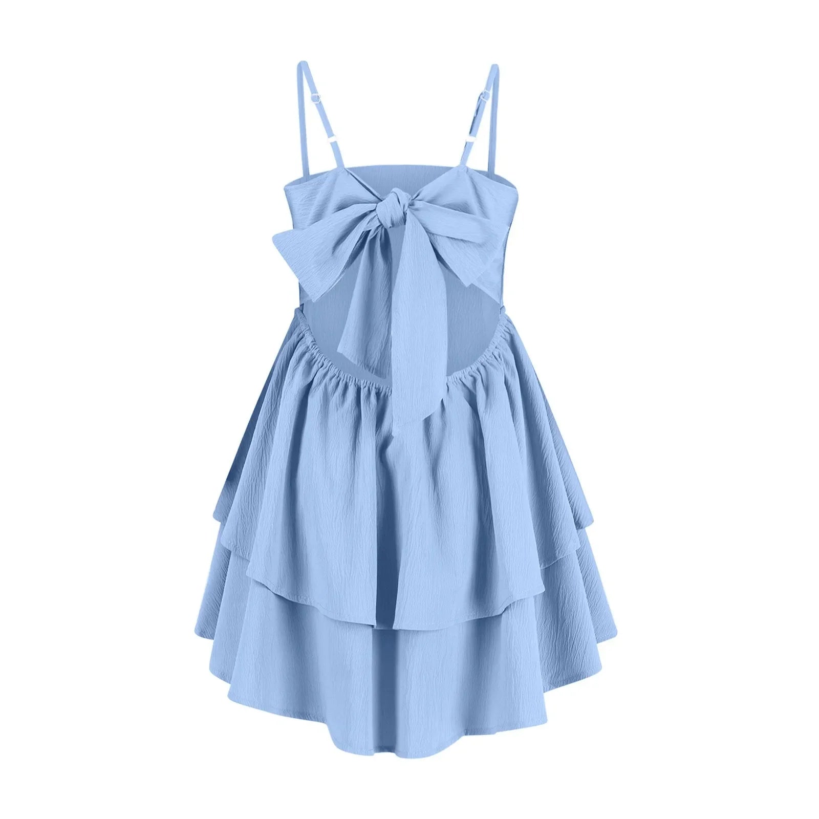 Backless Party Dress With Suspender Cake Skirt For Women