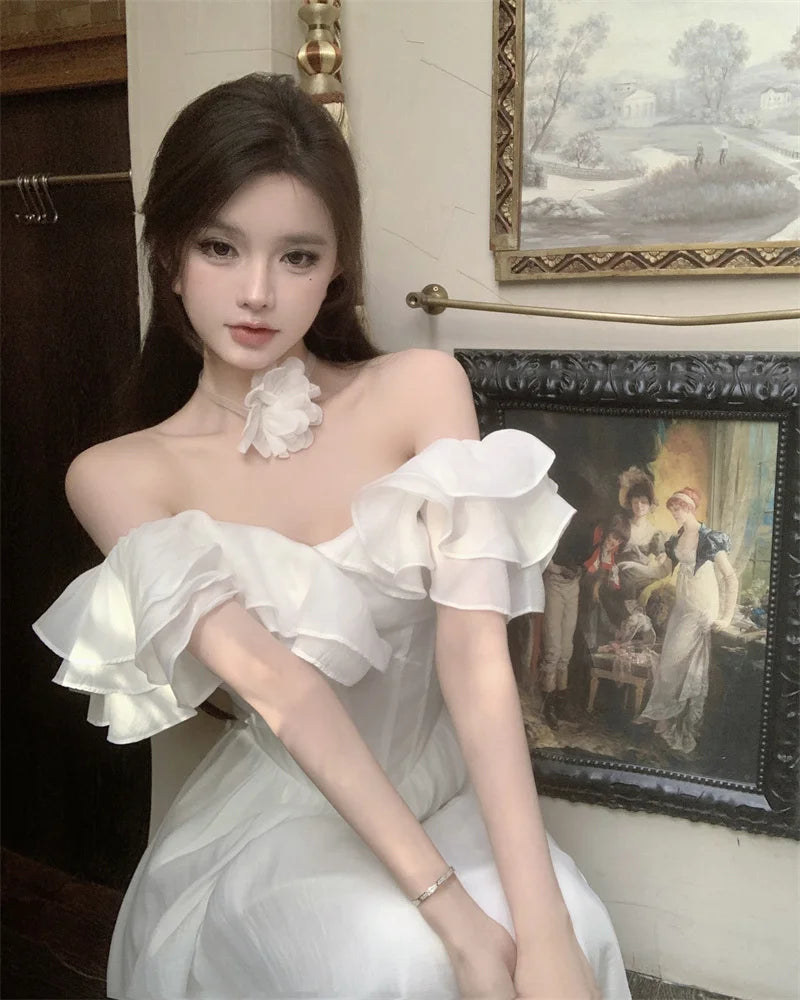 Elegant Vintage Aline Party Dress For Women Casual Prom